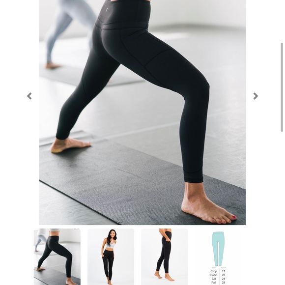 Black Pocket Light n Tight Hi-Rise 7/8 24" - Picture 2 of 2